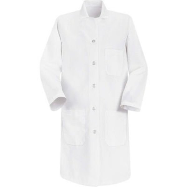 Vf Imagewear Red Kap® Women's Button Closure Lab Coat, White, Poly/Cotton, L 5210WHRGL